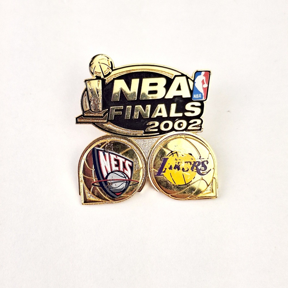 NBA Finals 2002 Pin New Jersey Nets vs Los Angeles Lakers Basketball Collectible